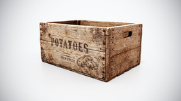 011 - Potatoes Wooden Produce Crate