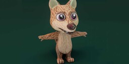 Cartoon Red Wolf — Animated
