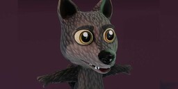 Cartoon Black Wolf — Animated