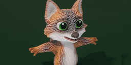 Cartoon Grey Fox — Animated