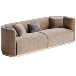 Contemporary Hand Tailored Sofa with Round Edges