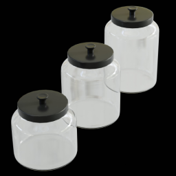 Glass Jars Knob Lid