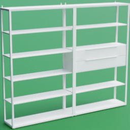 ikea_shelf_fjalkinge_2_drawers_236x35x193_white_steel