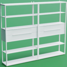 ikea_shelf_fjalkinge_4_drawers_236x35x193_white_steel