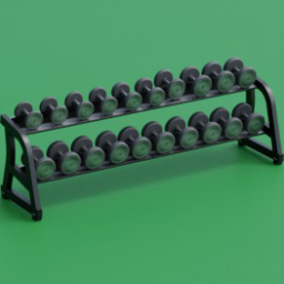 technogym_10_pairs_urethane_dumbbells_rack_pure