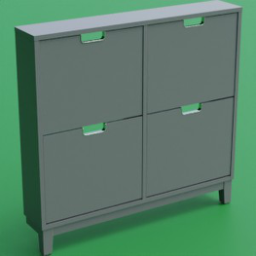 ikea_shoe_cabinet_stall_4_compartments_96x17x90_grey