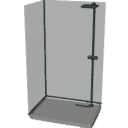BA20_Corner_Shower_Tray_2_Glass_Panels_Showerhead