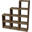 LI18_Empty_Stepped_Bookcase