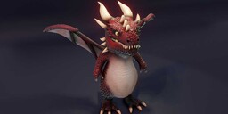 Cartoon Red Dragon - Animated