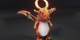 Cartoon Copper Dragon - Animated