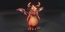 Cartoon Crystal Dragon - Animated
