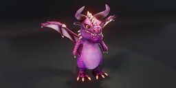 Cartoon Amethyst Dragon - Animated