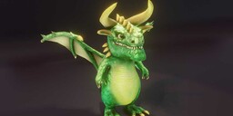 Cartoon Emerald Dragon - Animated