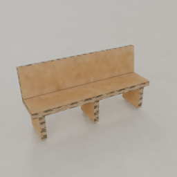 Bench, cardboard