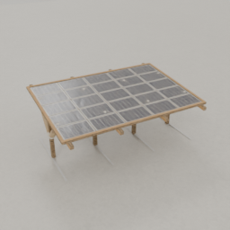 Solar carport, cantilever