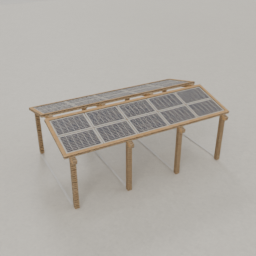 Solar carport, gable