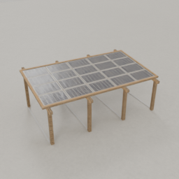 Solar carport, single slope