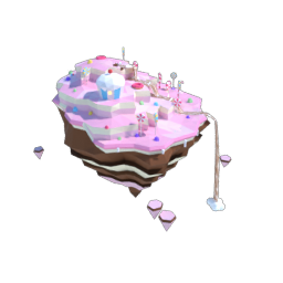 Candy floating island