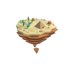 Desert floating island