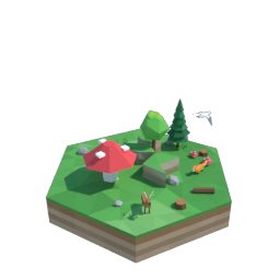 Forest hex tile