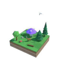 Forest square tile