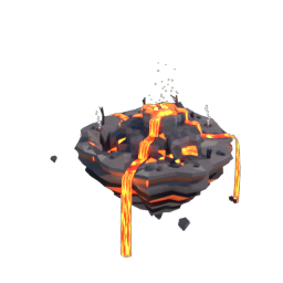 Lava floating island