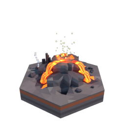 Lava hex tile