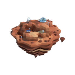Mars bare island