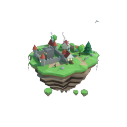 Medieval floating island