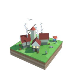 Medieval square tile