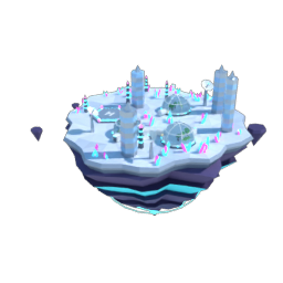 Sci-fi floating island