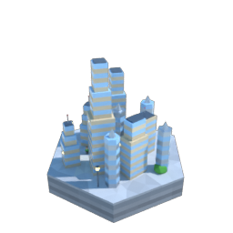 Skyscrapers hex tile