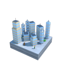 Skyscrapers square tile