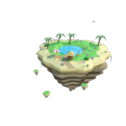 Tropical floating island