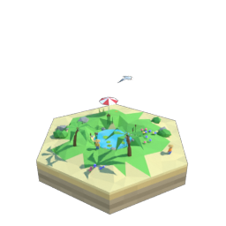 Tropical hex tile