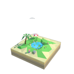 Tropical square tile