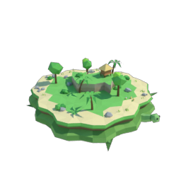Turtle floating island