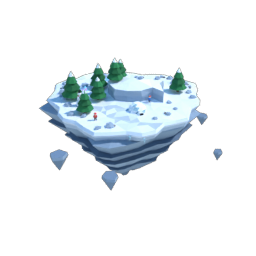 Winter floating island