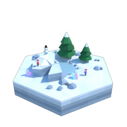 Winter hex tile