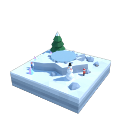 Winter square tile