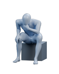054 | Seated Elbow On Knee Thinking