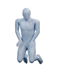096 | Kneeling Relaxed Hands On Thighs
