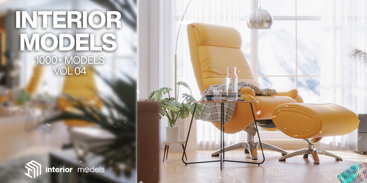 Interior Models Vol 04 | Kpack | Asset Browser - Superhive (formerly ...