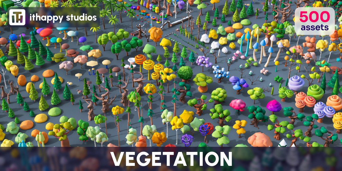 Vegetation - Trees, Bushes and Plants 3D Models Pack - Superhive