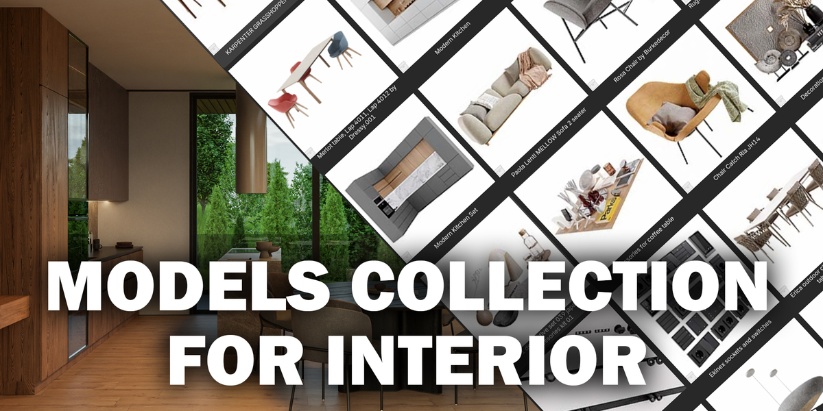 Models Collection For Interior - Furniture Set + Decoration Set ...