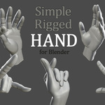 Simple Rigged Hand for Blender, 3d Print friendly. - Superhive ...