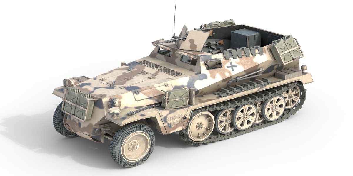 Sd Kfz 250 Half Track Armored Personnel Carrier - Blender Market