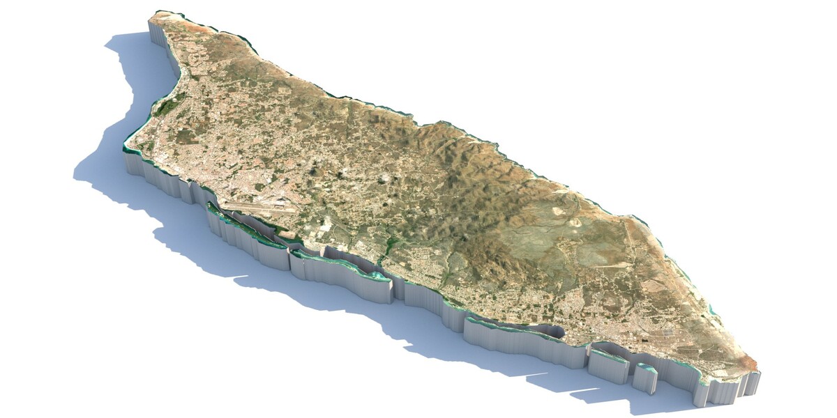 Aruba Terrain Map - Blender Market