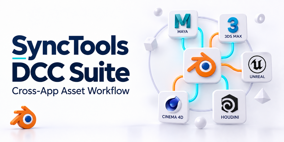 SyncTools DCC Integration Suite for Blender -- Cross-App Asset Transfer — promotional cover