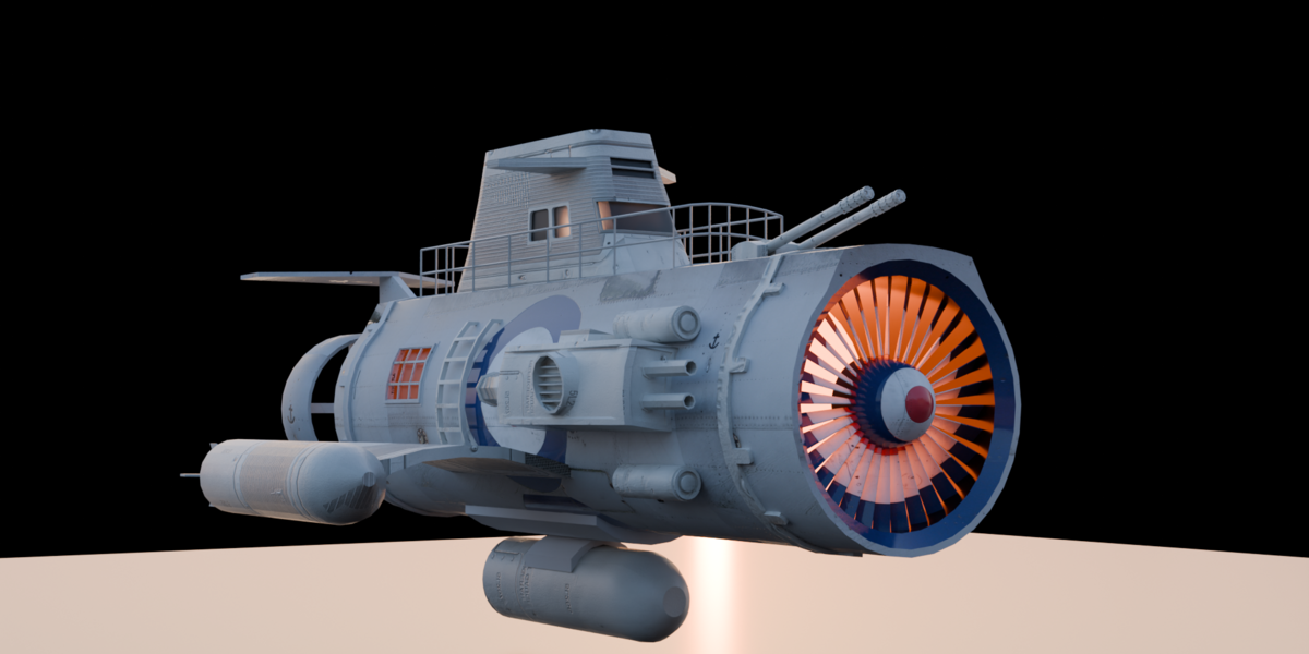 Sublime Engine Turbine engine submarine - Superhive (formerly Blender Market)